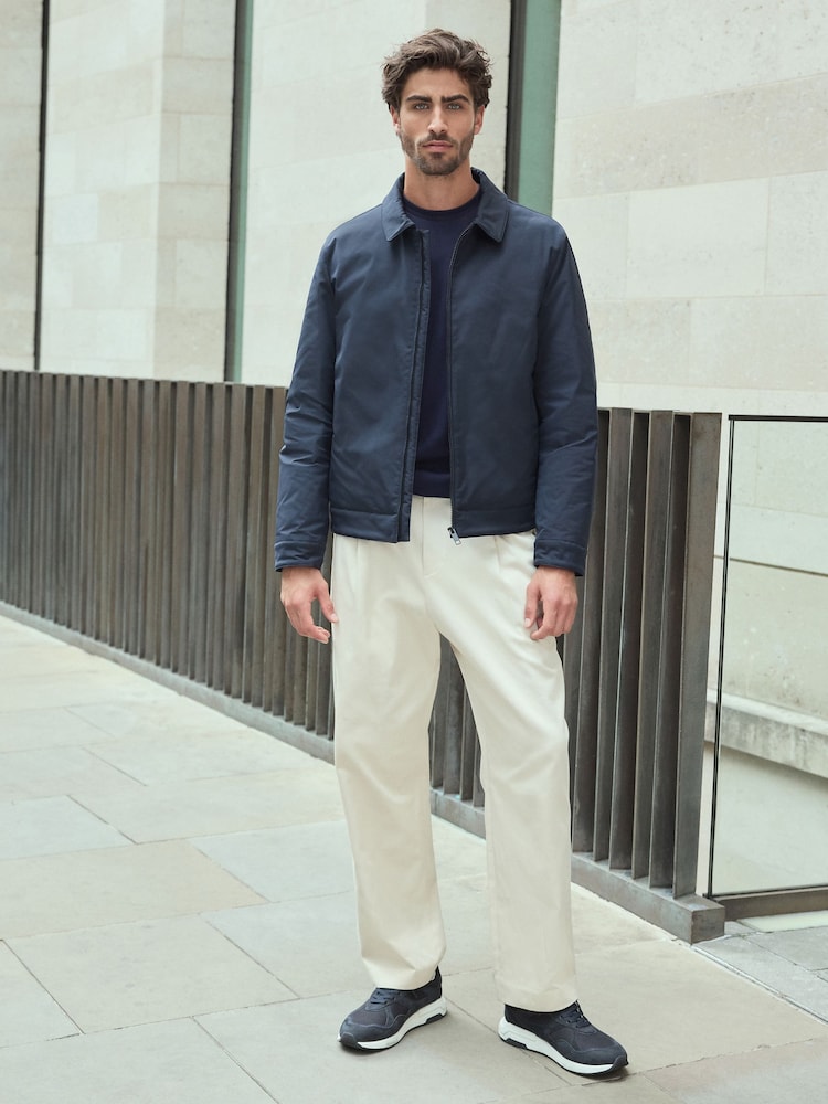 Navy Blue Shower Resistant Padded Harrington Jacket - Image 2 of 14 Navy Blue Shower Resistant Padded Harrington Jacket - Image 2 of 14