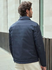 Navy Blue Shower Resistant Padded Harrington Jacket - Image 3 of 14