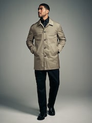 Stone Cream Shower Resistant Padded Funnel Neck Coat - Image 3 of 12