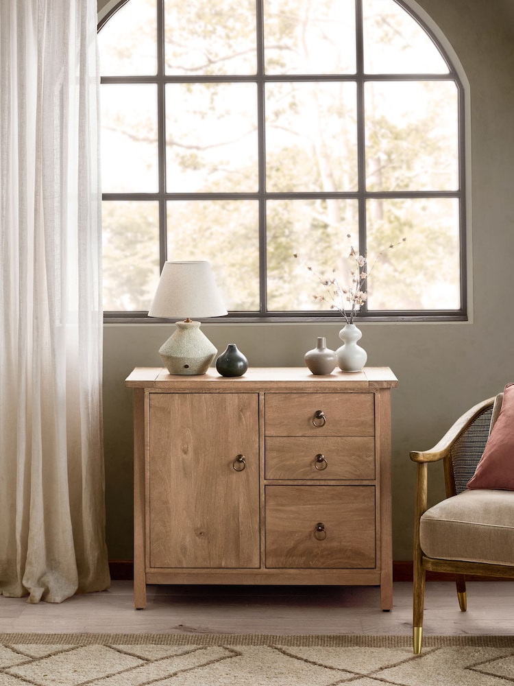 Natural Hector Mango Wood Small Sideboard - Image 1 of 9