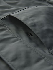 Charcoal Grey Shower Resistant Padded 4 Pocket Parka Coat - Image 11 of 18