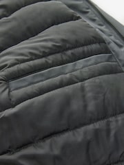 Charcoal Grey Shower Resistant Padded 4 Pocket Parka Coat - Image 13 of 18
