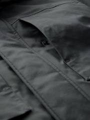Charcoal Grey Shower Resistant Padded 4 Pocket Parka Coat - Image 16 of 18