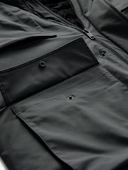 Charcoal Grey Shower Resistant Padded 4 Pocket Parka Coat - Image 17 of 18