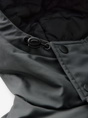 Charcoal Grey Shower Resistant Padded 4 Pocket Parka Coat - Image 18 of 18