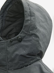 Charcoal Grey Shower Resistant Padded 4 Pocket Parka Coat - Image 5 of 18