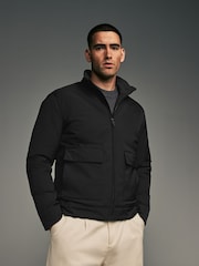 Black Shower Resistant Padded Funnel Neck Coat - Image 1 of 14