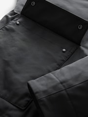 Black Shower Resistant Padded Funnel Neck Coat - Image 10 of 14