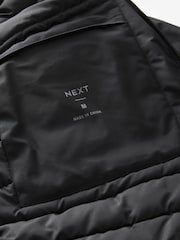 Black Shower Resistant Padded Funnel Neck Coat - Image 11 of 14