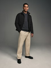 Black Shower Resistant Padded Funnel Neck Coat - Image 2 of 14