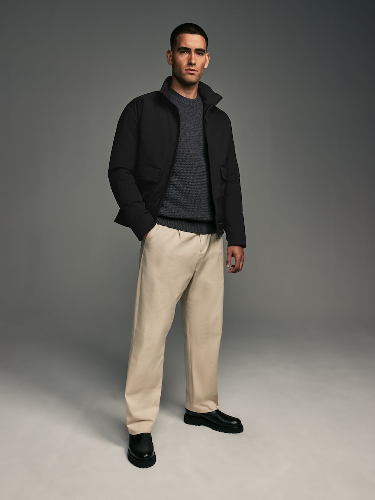 Black Shower Resistant Padded Funnel Neck Coat - Image 2 of 14