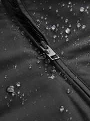 Black Shower Resistant Padded Funnel Neck Coat - Image 5 of 14