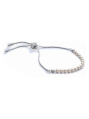 Ivory & Co Rhodium Carlisle And Pearl Dainty Toggle Bracelet - Image 1 of 5