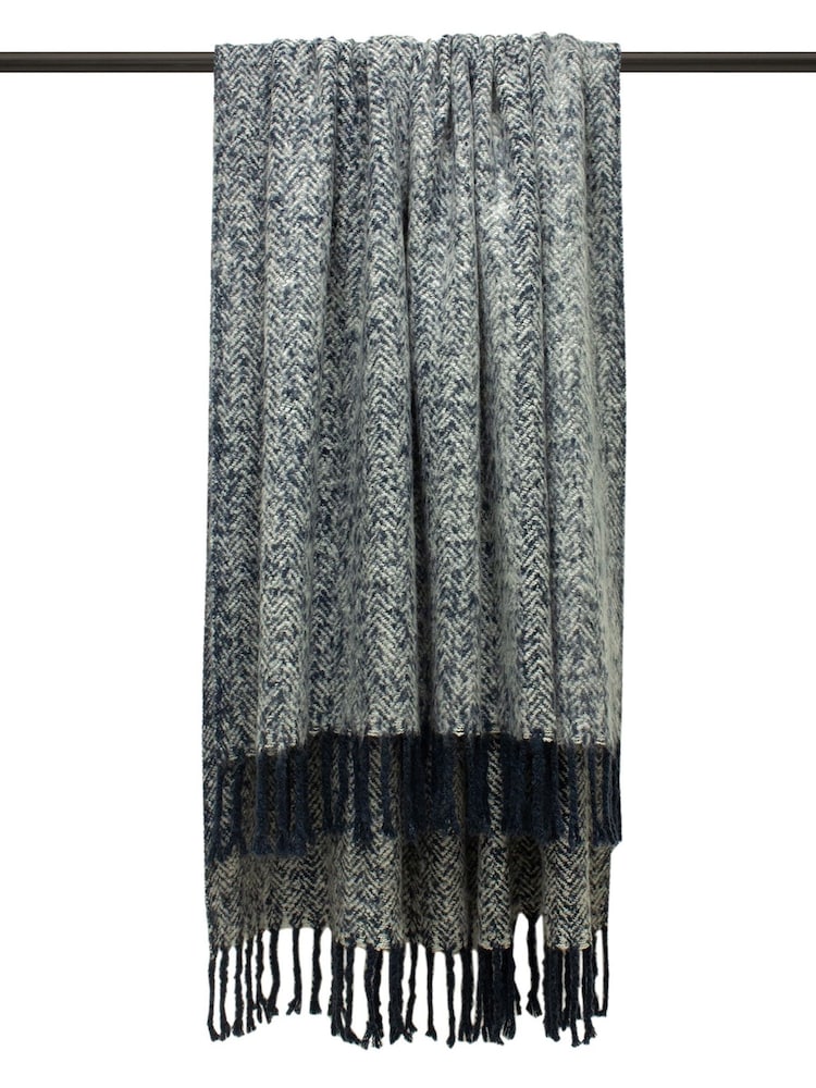 furn. Blue Weaver Throw - Image 1 of 1
