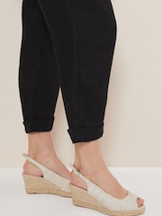 Phase Eight Metallic Peep Toe Slingback Espadrilles - Image 2 of 7