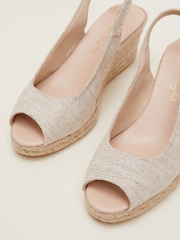 Phase Eight Metallic Peep Toe Slingback Espadrilles - Image 4 of 7