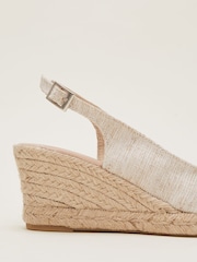 Phase Eight Metallic Peep Toe Slingback Espadrilles - Image 5 of 7
