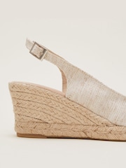 Phase Eight Metallic Peep Toe Slingback Espadrilles - Image 7 of 7