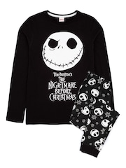 Vanilla Underground Black Nightmare Before Womans Disney The Nightmare Before Christmas Multicoloured Long Sleeve Long Leg 100% Cotton Pyjamas Set - Image 1 of 5