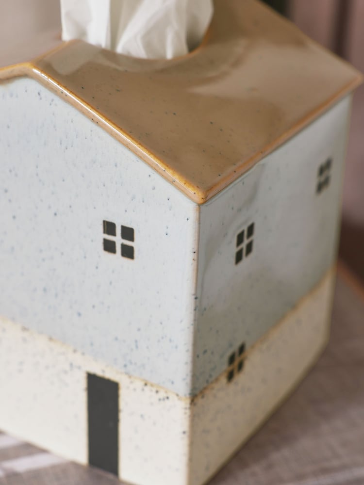 Natural Ceramic House Tissue Box - Image 5 of 5