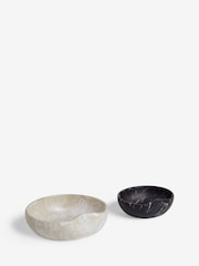 Set of 2 Marble Effect Trinket Dishes - صورة 5 من 5