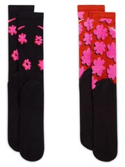 Nike Black Dri-FIT Everyday Plus Flower Power Cushioned Crew Socks 2 Pack - Image 3 of 4