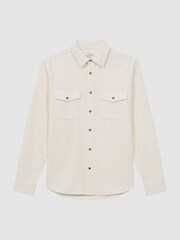 Blanco - Sobrecamisa de pana con dos bolsillos Cialini de Reiss - Imagen 2 de 4