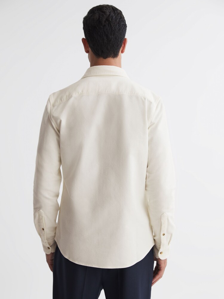 Blanco - Sobrecamisa de pana con dos bolsillos Cialini de Reiss - Imagen 4 de 4