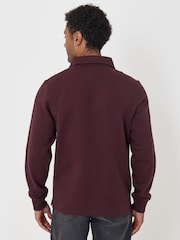 Threadbare Red Cotton Rich Quarter Zip Polo Jumper - Image 2 of 4