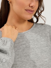 Yours Curve Grey Drop Waist Dress - Image 4 of 6