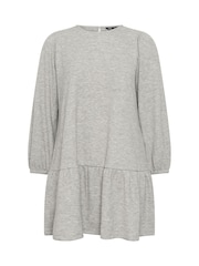 Yours Curve Grey Drop Waist Dress - Image 5 of 6