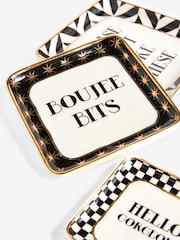 Set of 3 Monochrome Slogan Trinket Dishes - Image 5 of 5