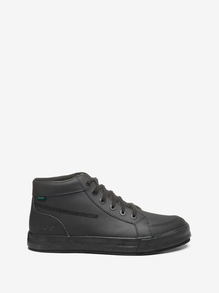 Kickers Black Tovni Hi Leather Shoes - Image 1 of 6