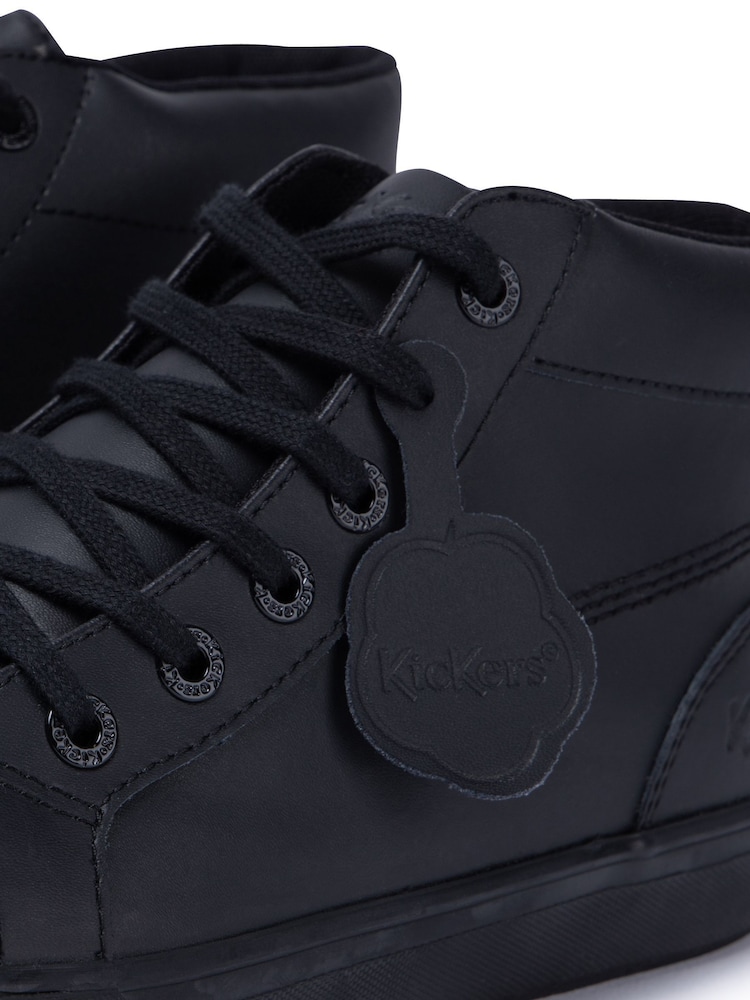 Kickers Black Tovni Hi Leather Shoes - Image 6 of 6