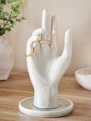 Cream Ceramic Hand Ring and Jewellery Holder - Image 1 of 4