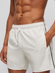 BOSS Grey Iconic Swim Shorts - Image 3 of 4