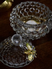 Clear Bee Embellished Glass Trinket Dish - Image 3 of 4