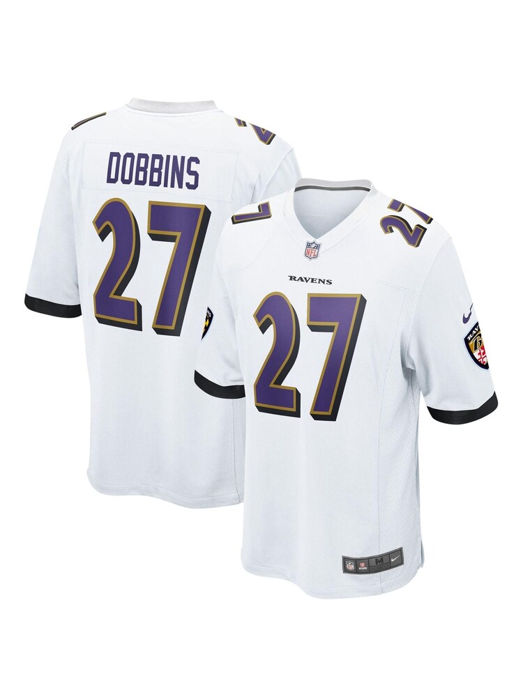 Nike White NFL Baltimore Ravens Game Road Jersey - J.K. Dobbins - Image 1 of 3