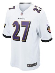 Nike White NFL Baltimore Ravens Game Road Jersey - J.K. Dobbins - Image 2 of 3