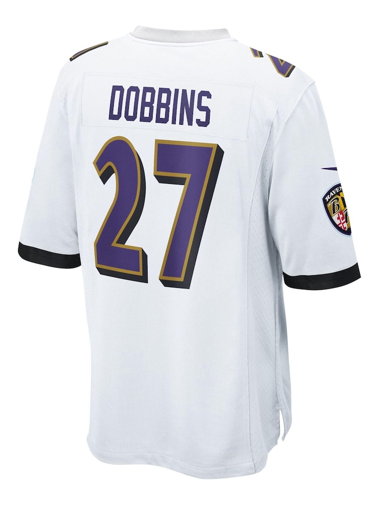 Nike White NFL Baltimore Ravens Game Road Jersey - J.K. Dobbins - Image 3 of 3