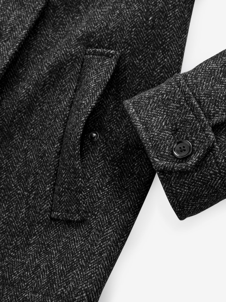 Gri cenuşiu - Gilet fals Herringbone Jachetă căptușită cu lână - Image 11 of 13