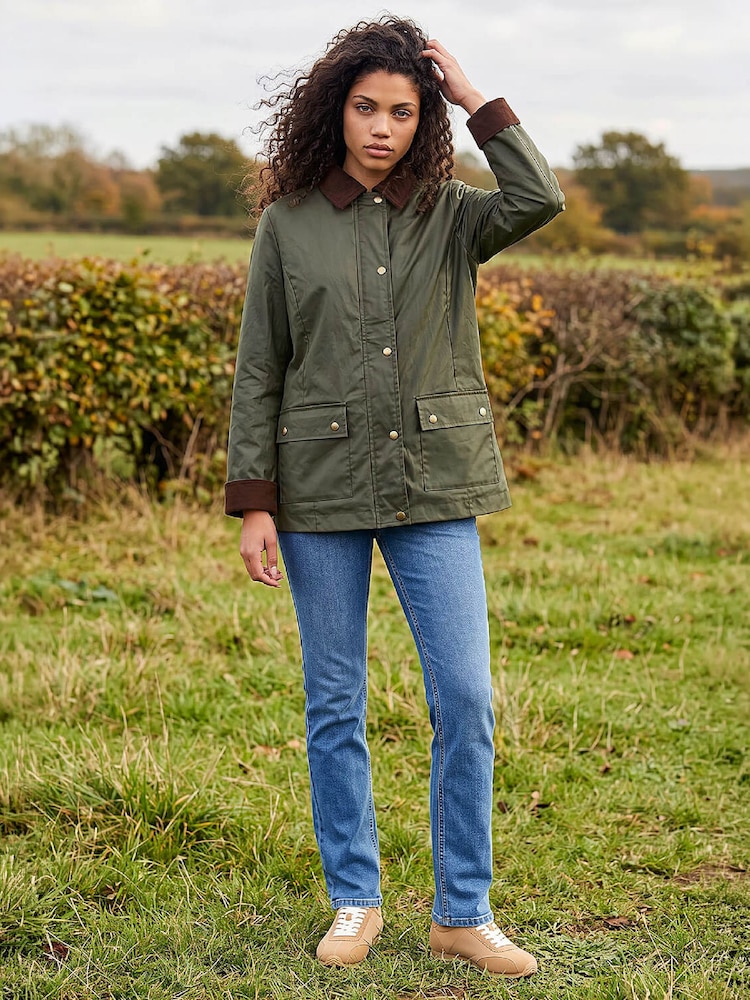 Roman Green Petite Showerproof Coat - Image 2 of 4 Roman Green Petite Showerproof Coat - Image 2 of 4