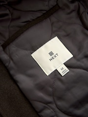 Brown Zip Through Padded Jacket with Wool - Image 7 of 8
