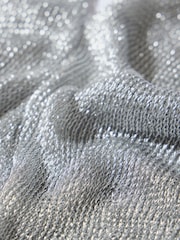 Mint Velvet Silver Metallic Skinny Knit Scarf - Image 2 of 3