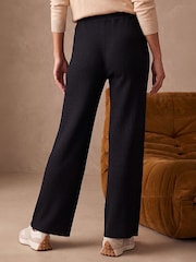 Roman Black Rib Knitted Trousers - Image 3 of 4