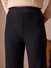 Roman Black Rib Knitted Trousers - Image 4 of 4