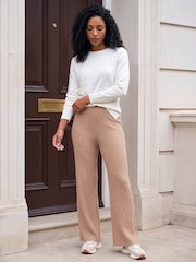 Roman Brown Rib Knitted Trousers - Image 2 of 4