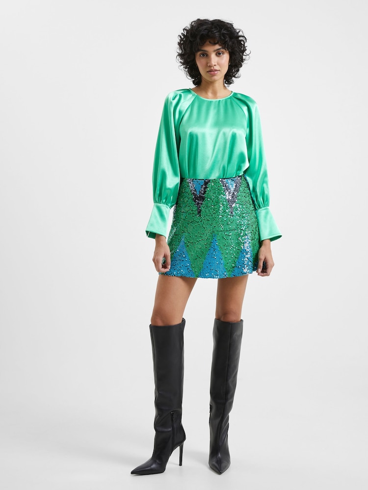 French Connection Adora Satin Top - Image 1 of 4