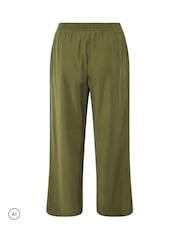 Yours Curve Green Wide Leg Twill Trousers - Image 2 of 2