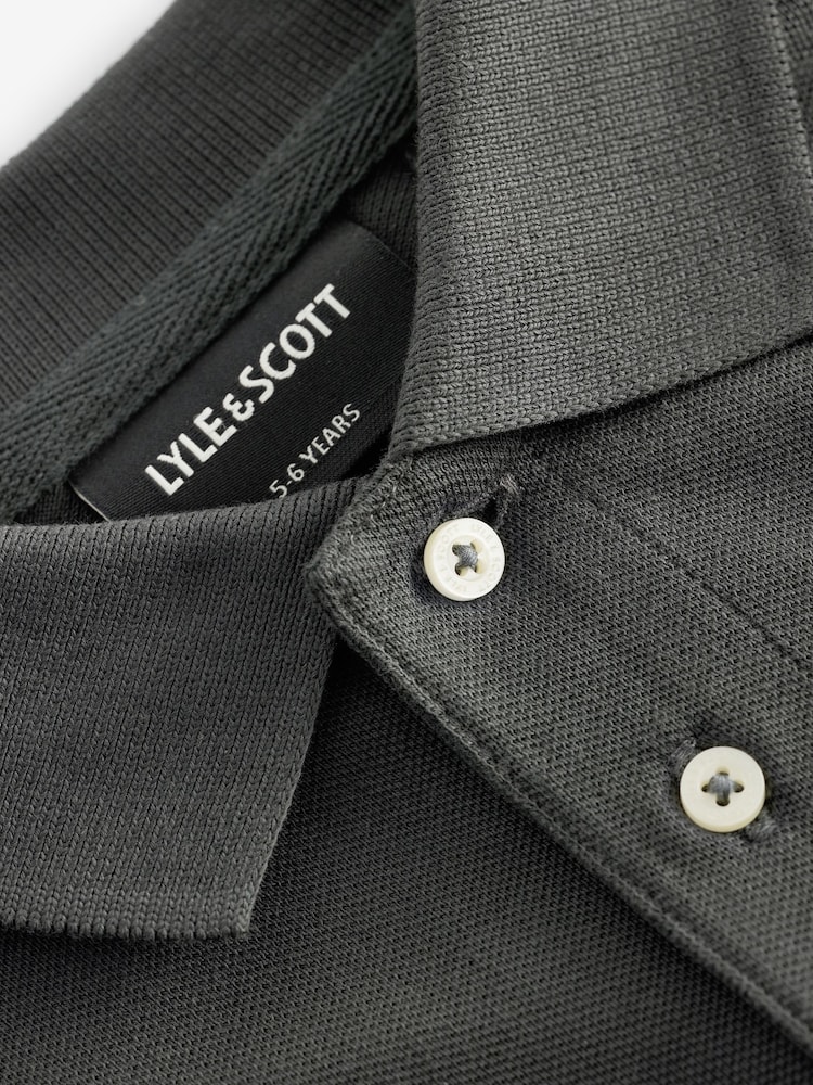 Lyle & Scott Gunmetal Grey Boys Classic Polo Shirt - Image 3 of 4